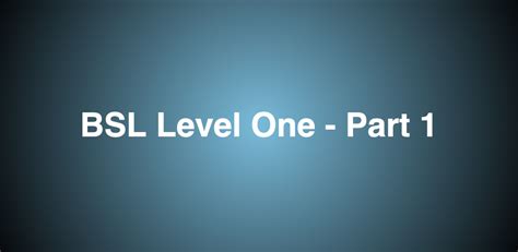 BSL Level 1 Signs 的图像结果