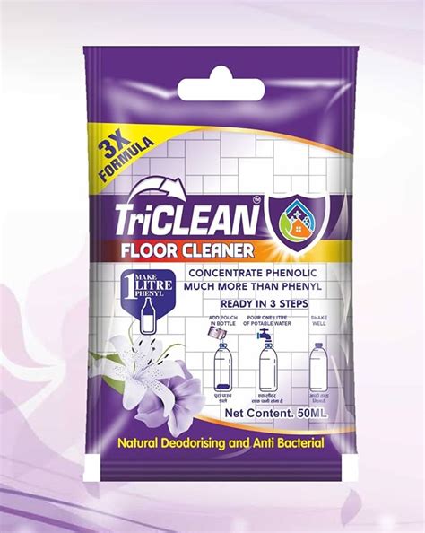 TriClean Floor Cleaner(Concentrate) Pouch| 1Pouch=1ltr Floor Cleaner ...