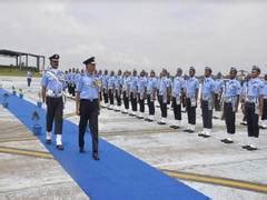 Air Marshal R D Mathur visits Air Force station in Guwahati