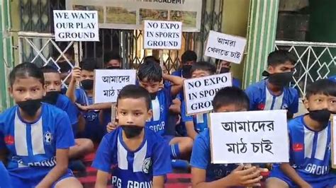 Assam: Young footballers stage silent protest over commercial fair ...