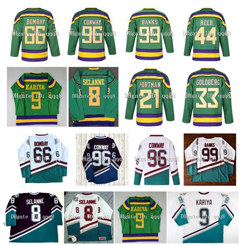 Mighty Ducks Movie Hockey Jersey: Bombay, Conway, Banks & More Green ...