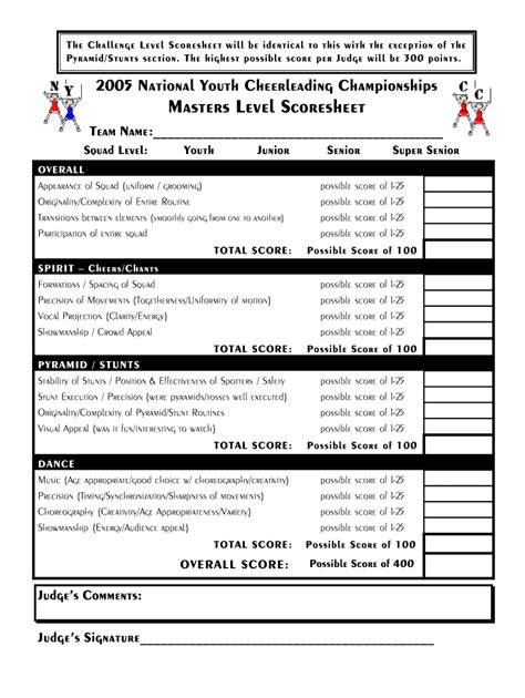 Fillable Online Blank scoresheet form Fax Email Print - pdfFiller