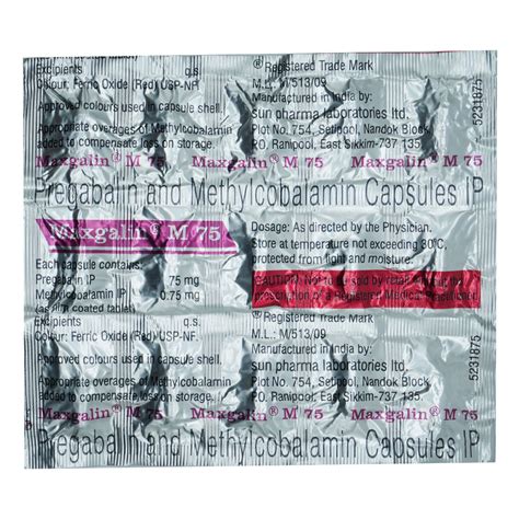 Maxgalin M 75 Capsule | Uses, Side Effects, Price | Apollo Pharmacy