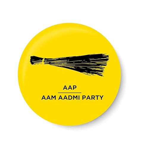 PEACOCKRIDE Vote for Your Party I Aam Aadmi Party Symbols Pin Badge ...