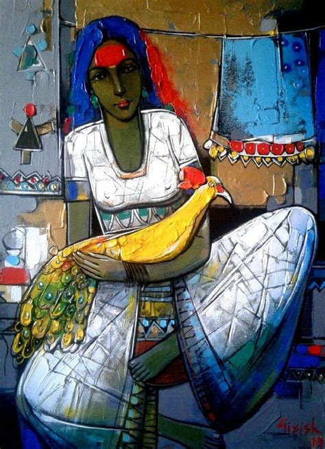 "Untitled 1": White Acrylic Painting by Girish Adannavar | ArtZolo.com