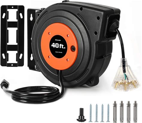 Heavy Duty Retractable Extension Cord DEWENWILS 50FT Heavy Duty Cord