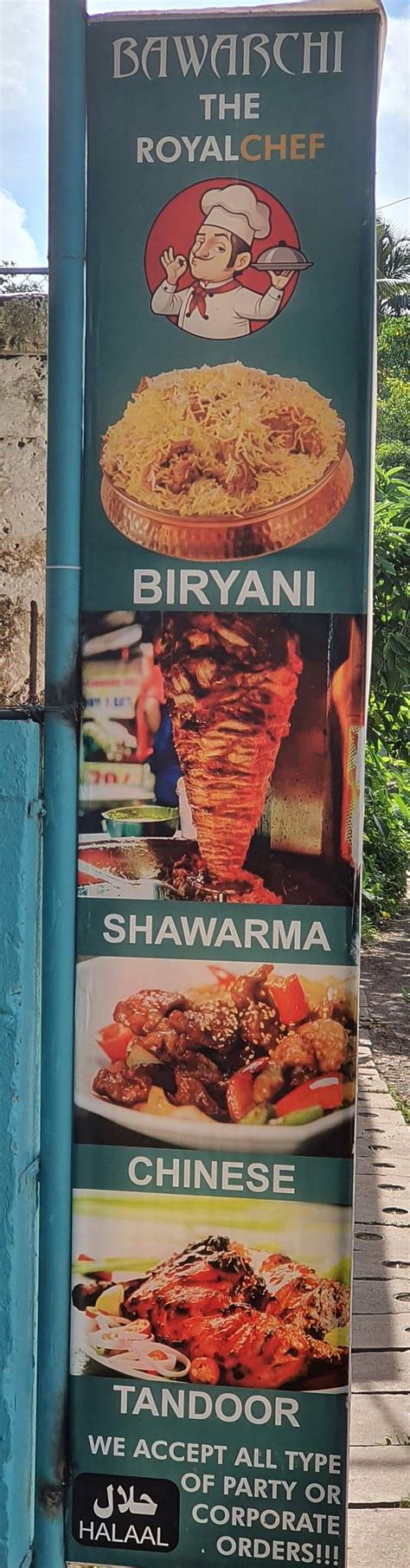 Menu at BAWARCHI the royal chef, Anjuna