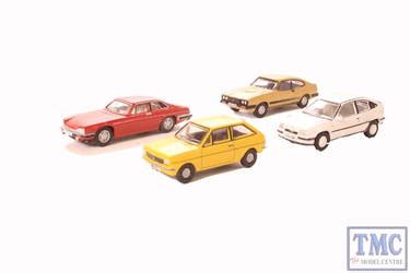 OR76CPK004 Oxford Rail OO Gauge Carflat Car Pack - 1990s Cars (4)