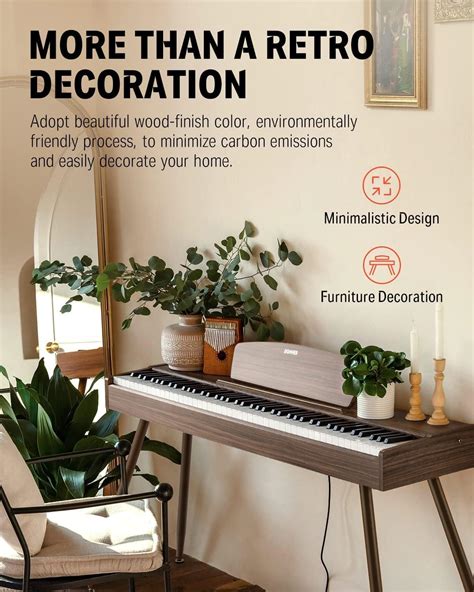 Donner DDP-80 Digital Piano Walnut Wood Color India | Ubuy