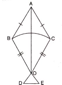 A kite is made as shown alongside in which ABC is an equilateral ...