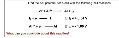 Image result for Cell Potential Problems