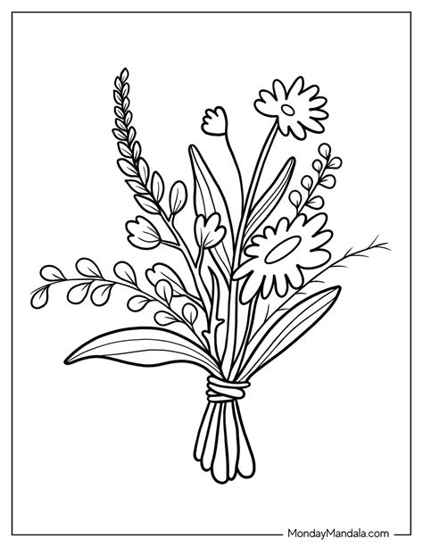 68 Flower Coloring Pages (Free PDF Printables)