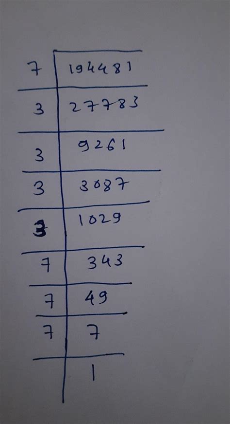prime factorize 194481 - Brainly.in
