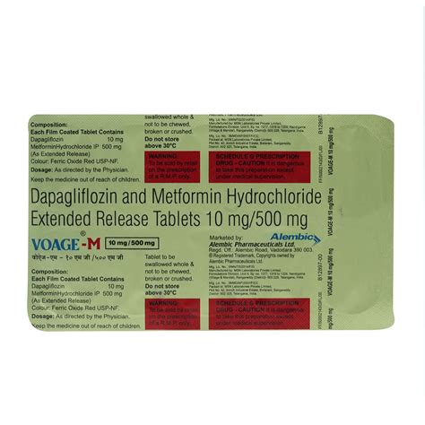 Voage-M 10 mg/500 mg Tablet | Uses, Side Effects, Price | Apollo Pharmacy