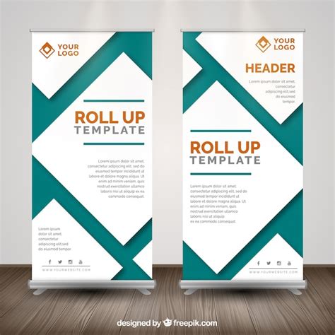 Modern roll up template for business | Free Vector