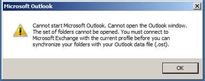 Image result for Cannot Open Outlook Error