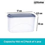 Buy All Time Plastic Frostee Containers With Lid - Blue, Multipurpose ...