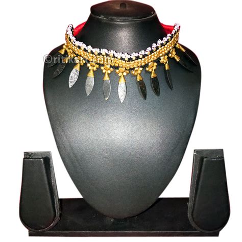 Buy Online Tribal Dhokra Brass Leaf Necklace Design 3 - Ritikart