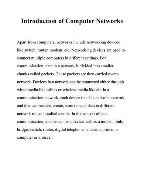 Introduction - It's Lecture notes - Introduction of Computer Networks ...