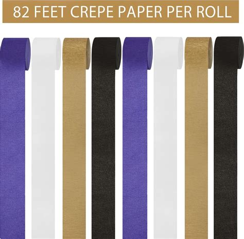 Buy 8 Rolls Crepe Paper Streamer Rolls Hanging Party Decorations ...