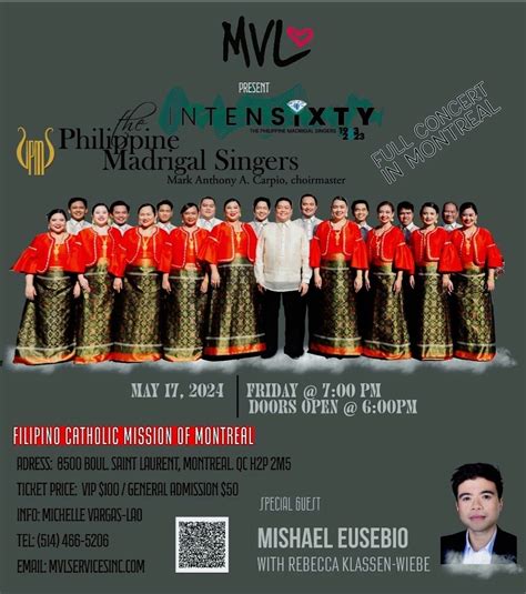Philippine Madrigal Singers in FULL Concert in Montreal , Filipino ...