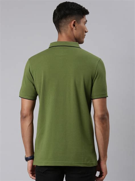 Classic polo Men's Olive Smart Double Pique Polo Half Sleeve Authentic ...
