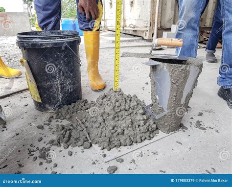 Slump Test for Fresh Concrete Stock Image - Image of engineering ...