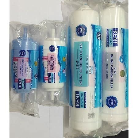 KENT Inline Sediment,Carbon,Post Carbon,UF Hollow Fiber Membrane, 4 ...