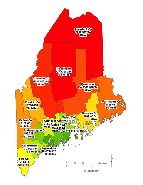 Maine State Maps: Counties (All 16 Maine Counties) | CCCarto
