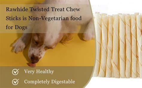 Buy ADB Creations Rawhide Twisted Treat Chew Sticks for Dogs (Pack of ...