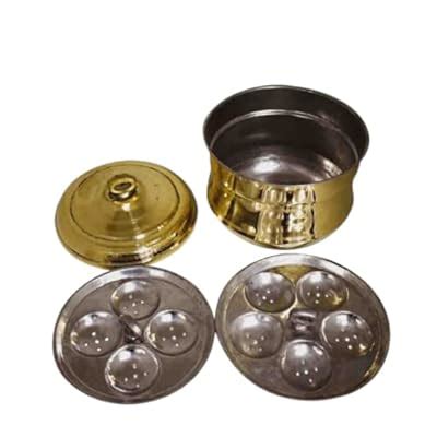 Buy Traditional Brass 9 pits Idly Cooker,Pithal Idli Steamer,South ...