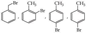 An aromatic compound has molecular formula C7H7Br. Give the possible ...