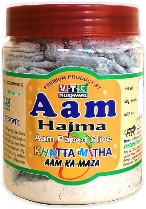 VTC MUKHWAS Pure Mango Slice Aam Papad With Churan 500 Gram Jar Pack ...