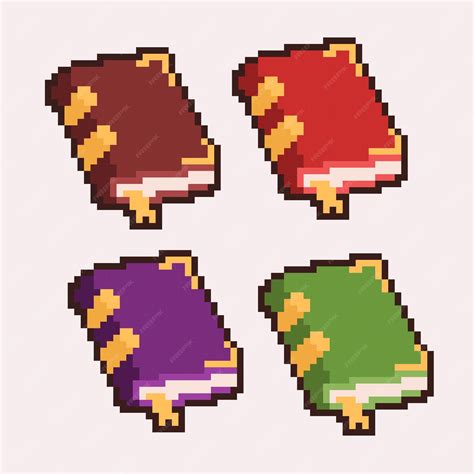 Premium Vector | Book set pixel art vector