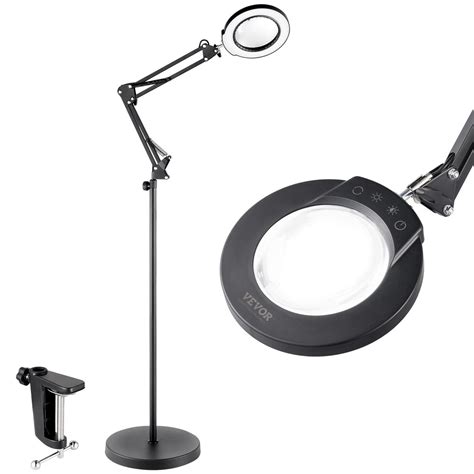 VEVOR Magnifying Floor Lamp - 5X Height Adjustable Floor Standing ...
