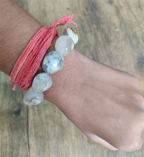Flower Agate tumble stone bracelet | Kalyanastrogems