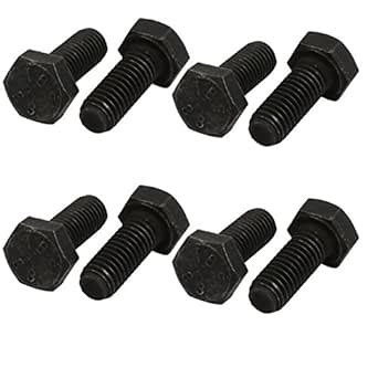 uxcell 8.8 Grade M8x20mm Full Threaded Left Hand Thread Hex Head Bolt ...