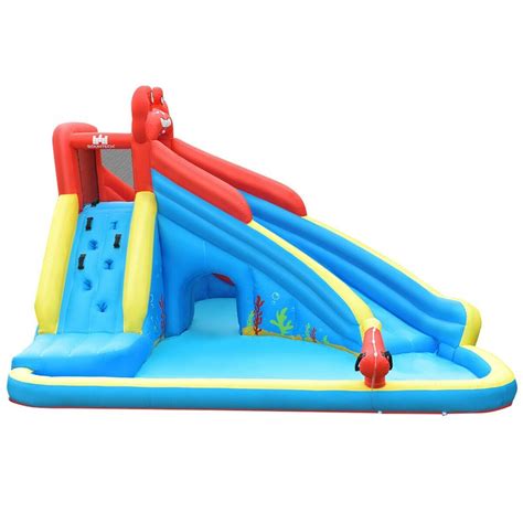 Buy Costway Inflatable Water Slide Crab Dual Slide Bounce House Splash ...