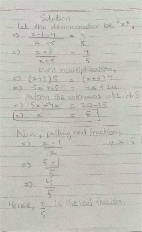 The numerator of fraction is 1 less than its denominator if the ...