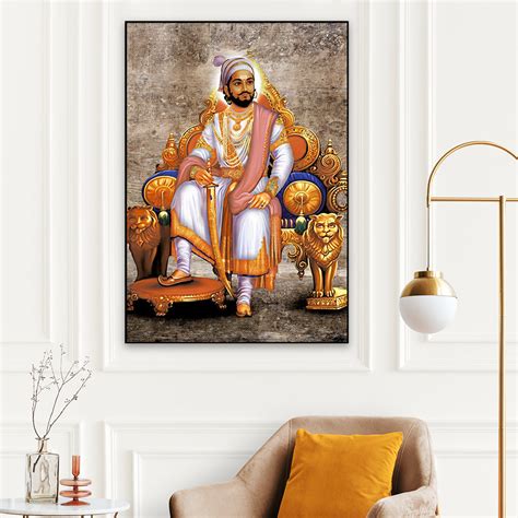 Aesthetic Shivaji Maharaj Canvas Painting – Decors Mantra