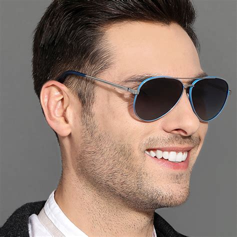 Shop online for Silver Blue Grey Gradient Full Rim Aviator Vincent ...