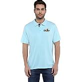 AMERICAN CREW Polo Collar T-Shirt for Plus Size Men (Navy Melange ...