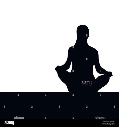 Woman lotus pose black silhouette. Lotus position yoga, yoga silhouette ...