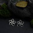 Silver Sadafuli Periwinkle Flower Earrings | 92.5% Sterling Silver