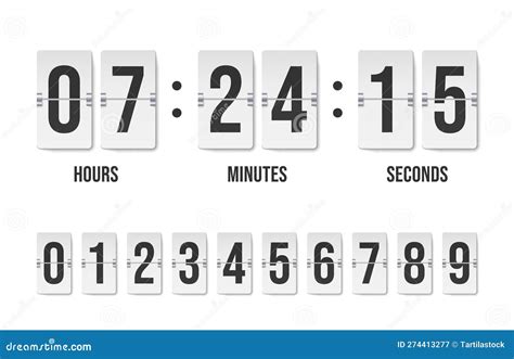 Countdown Timer. Mechanical Analog Flip Clock with Number Indicator ...