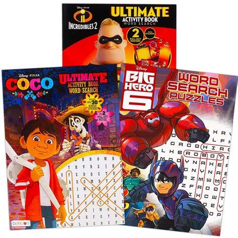 Buy Disney Pixar Word Search Puzzles Activity Book Set -- 3 Books for ...