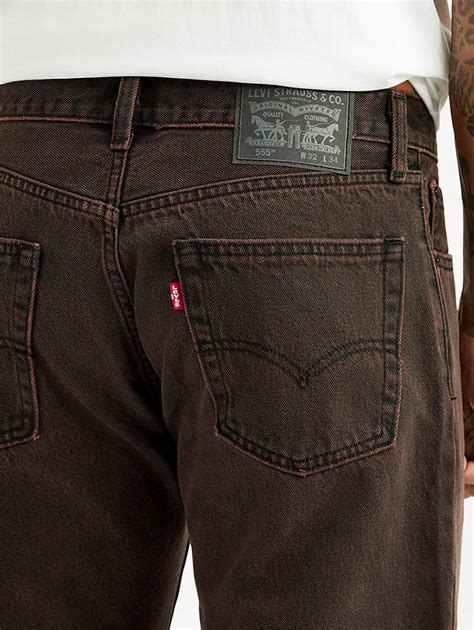 Men's Tinted 555 Brown Relaxed Straight Fit Mid Rise Jeans – Levis ...