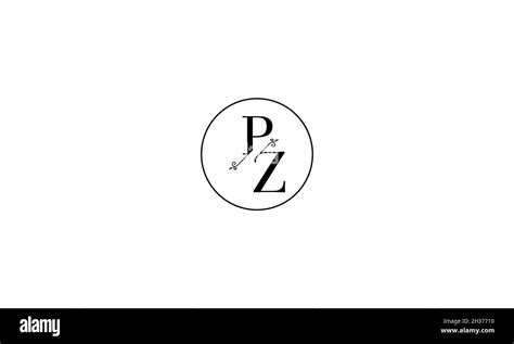 Letra inicial PZ Logo Design plantilla vectorial. PZ Carta Logo Design ...