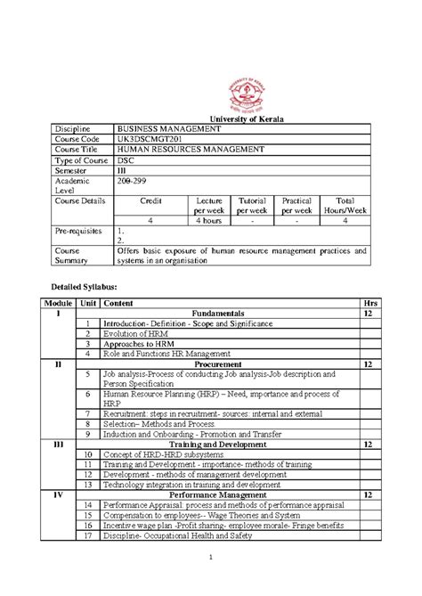 Revised S3 BBA Syllabus (UK3DSCMGT) - Business Management Courses - Studocu