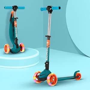 AMAZON BRAND JAM & HONEY 3 Wheel Kids Scooter with RGB Light-UP Wheels ...